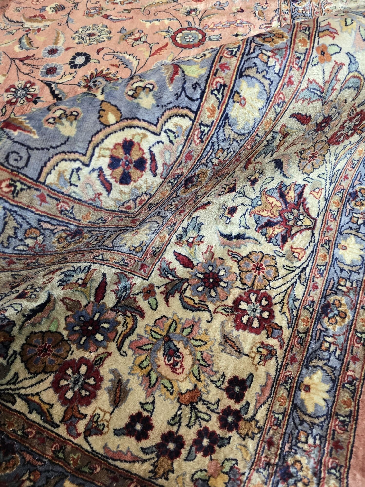 Rug Lahore, 280x385 cm, pink, wool, Pakistan, early 20th century - 395536