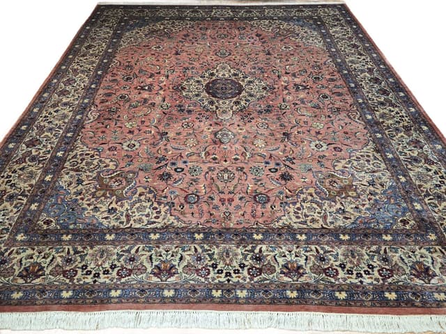 Rug Lahore, 280x385 cm, pink, wool, Pakistan, early 20th century - DIMENSION