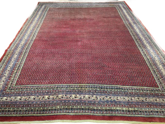 Dywan Sarough Mir, czerwony, wełna, Iran, początek XX w., 320x420 cm - WYMIARY