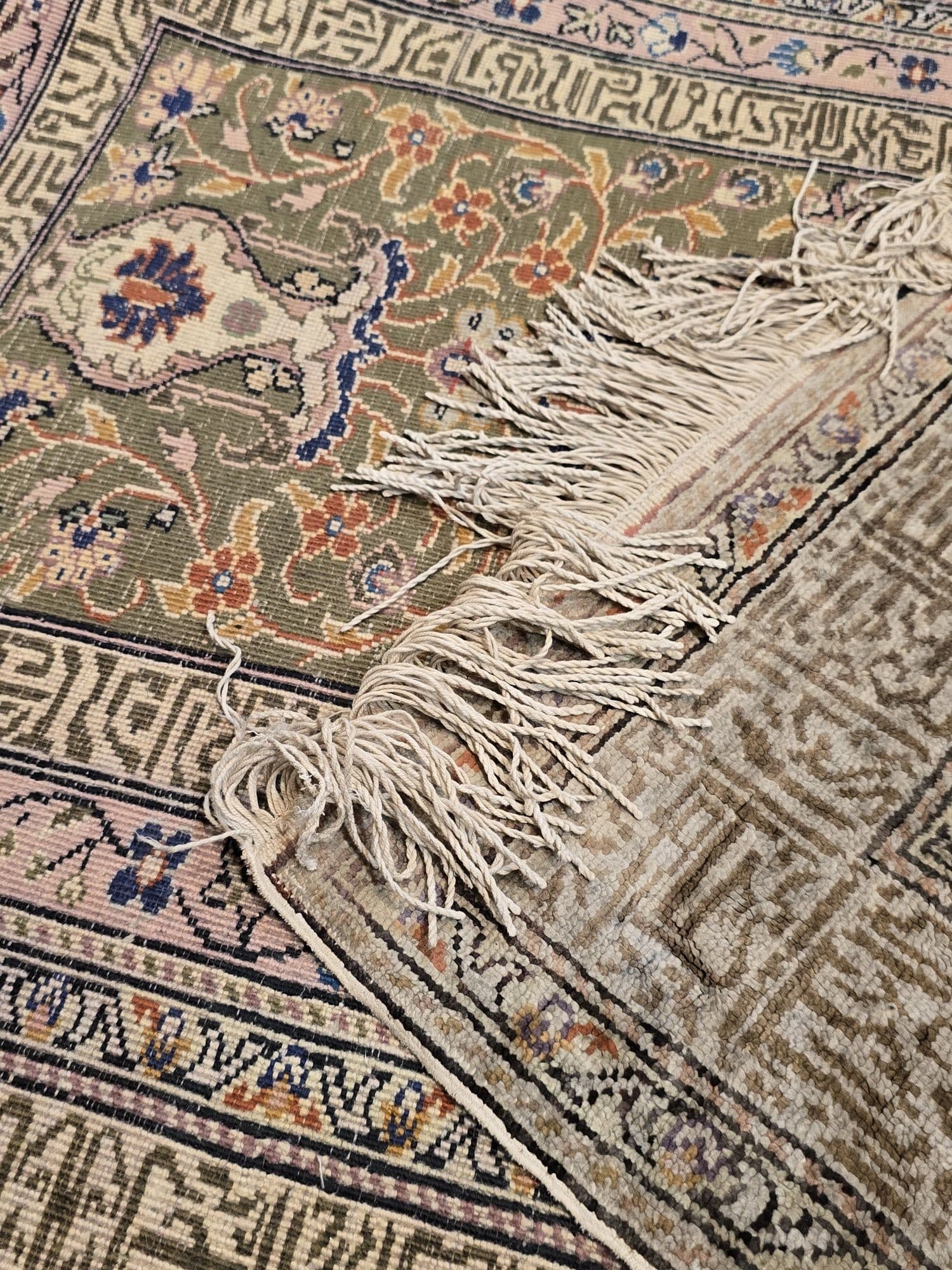 Rug Kayseri 130x90 cm, golden pink beige silk, Turkey - 395559