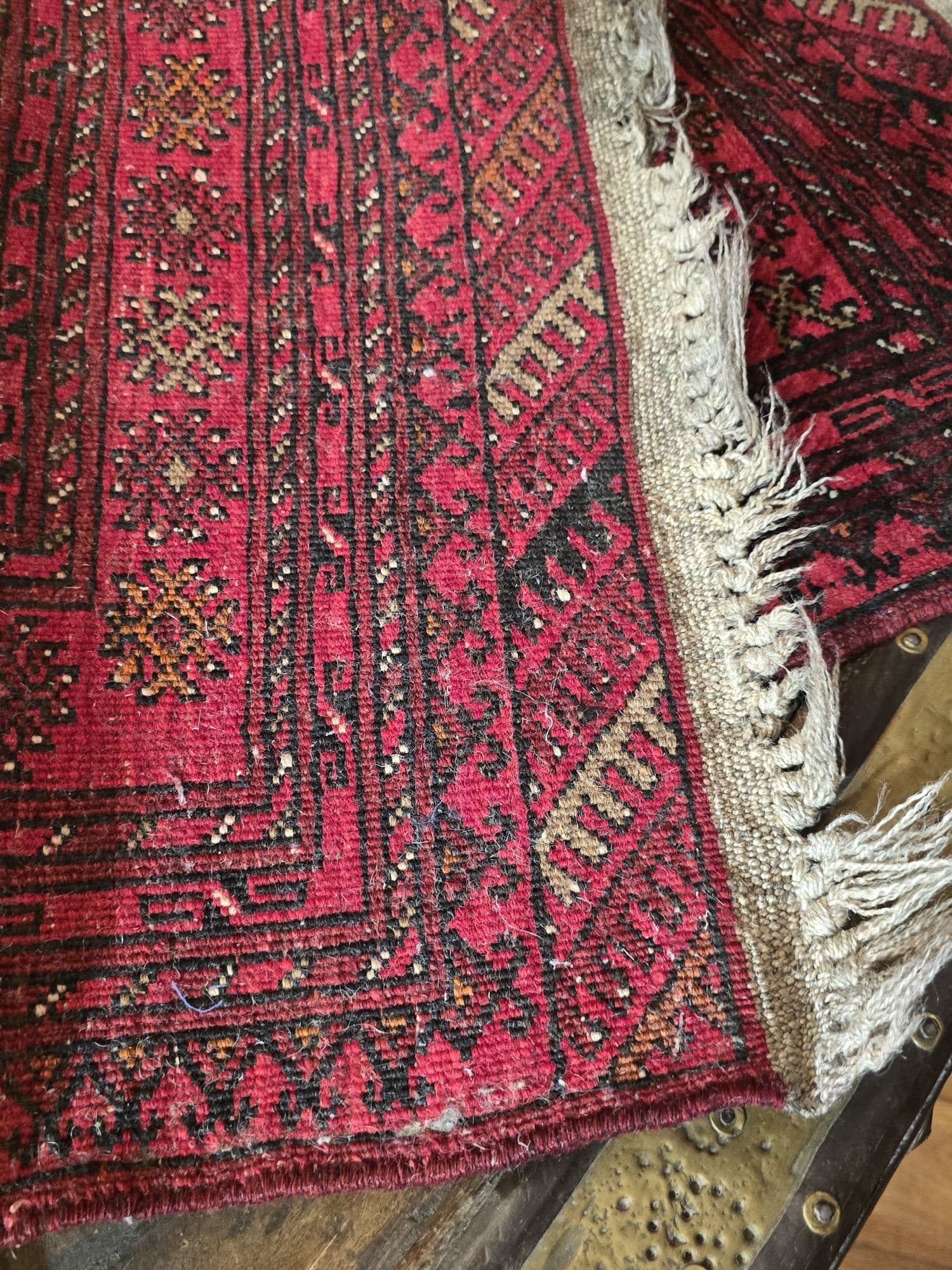 Medallion rug, red, wool, Afghanistan, 1970s, 80x125 cm - 395679