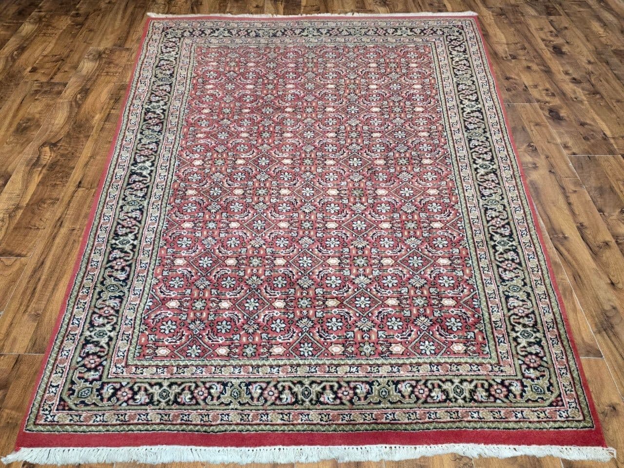 Rug Herati 180x120 cm, red, wool, India - 395699