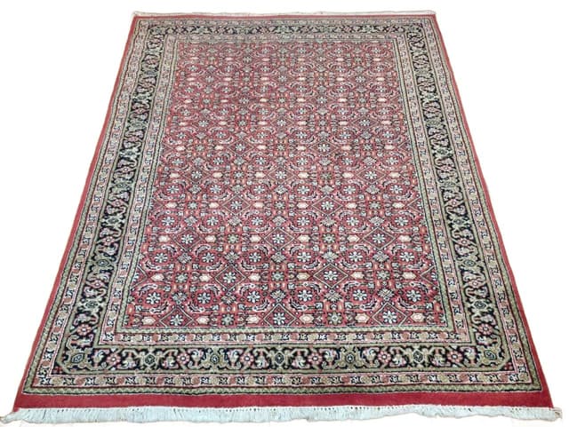 Rug Herati 180x120 cm, red, wool, India - DIMENSION