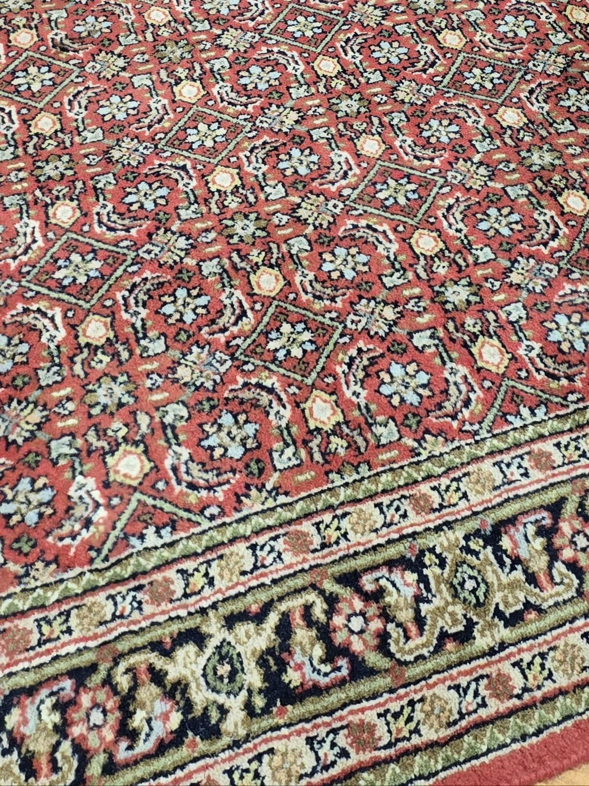 Rug Herati 180x120 cm, red, wool, India - 395698