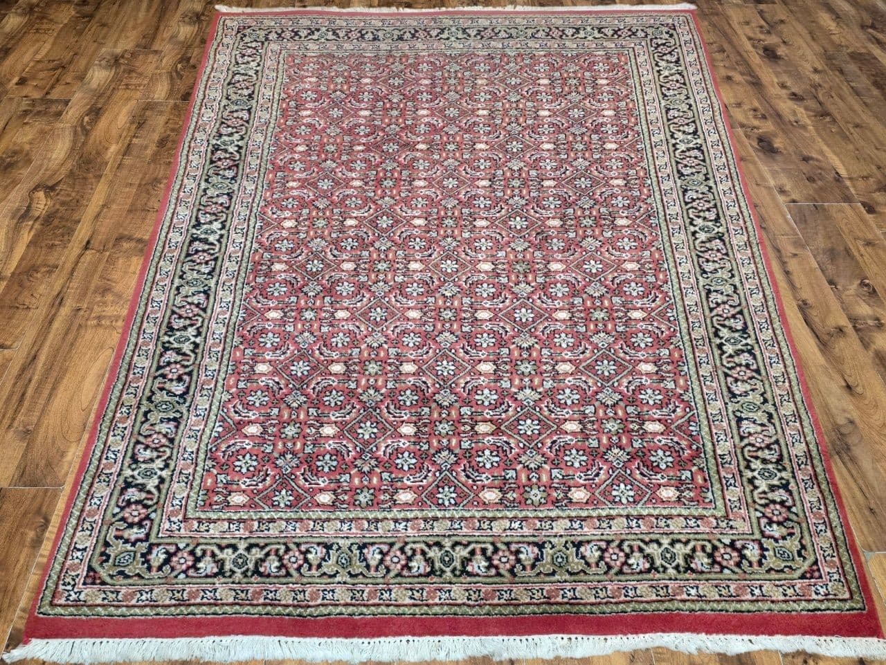 Rug Herati 180x120 cm, red, wool, India - 395696
