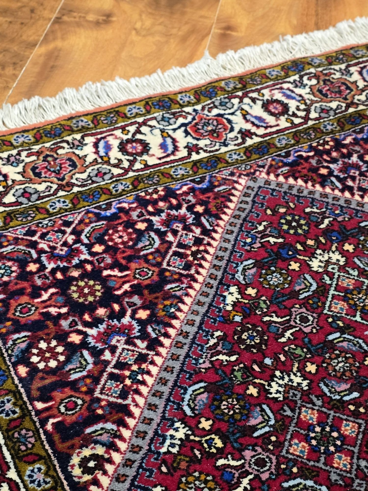 Dywan Bidjar, 126x82 cm, czerwony niebieski, wełna, Iran - 395712