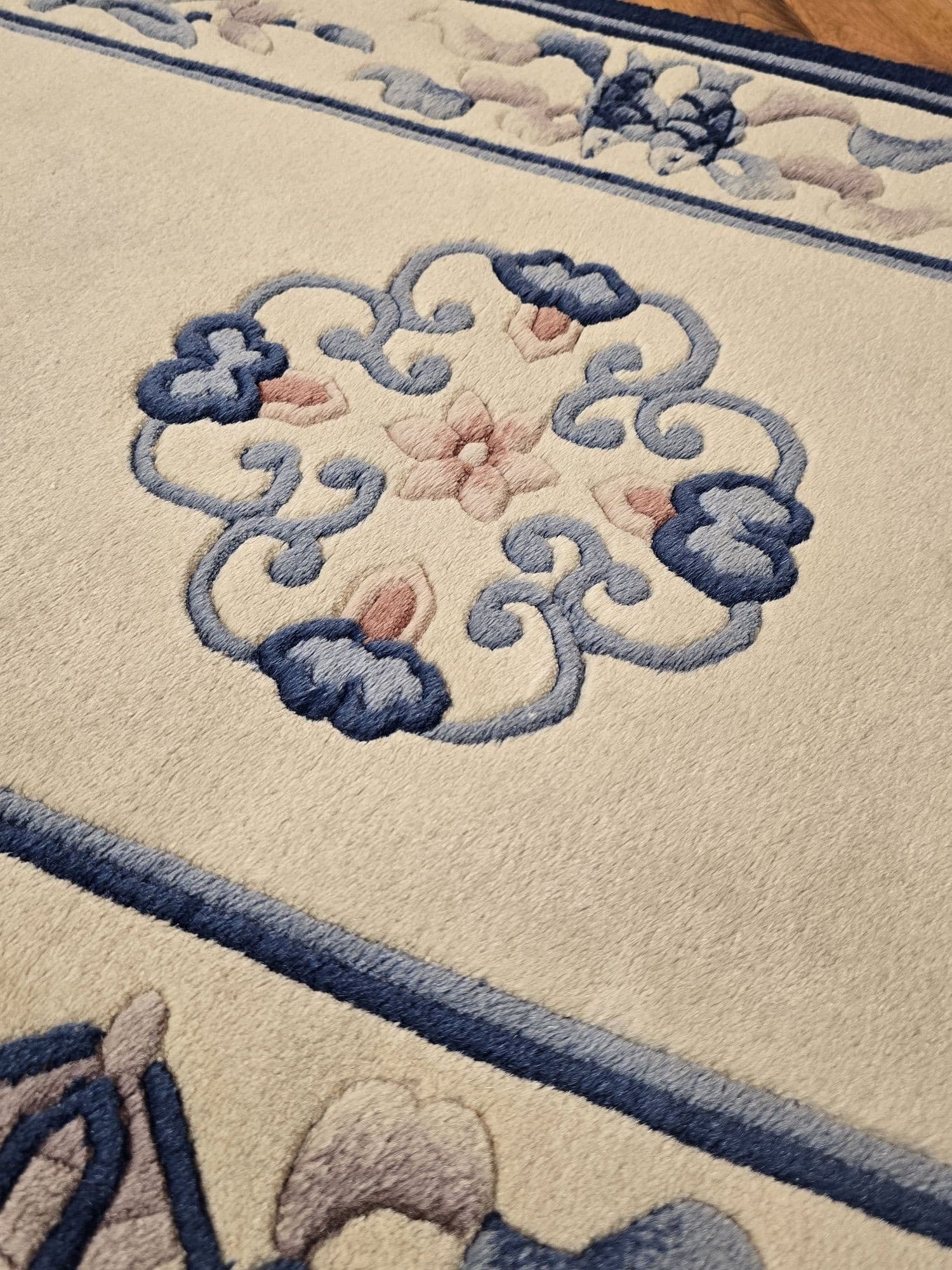 Chinese rug, 70x140 cm, beige, wool, China, early 20th century - 395732