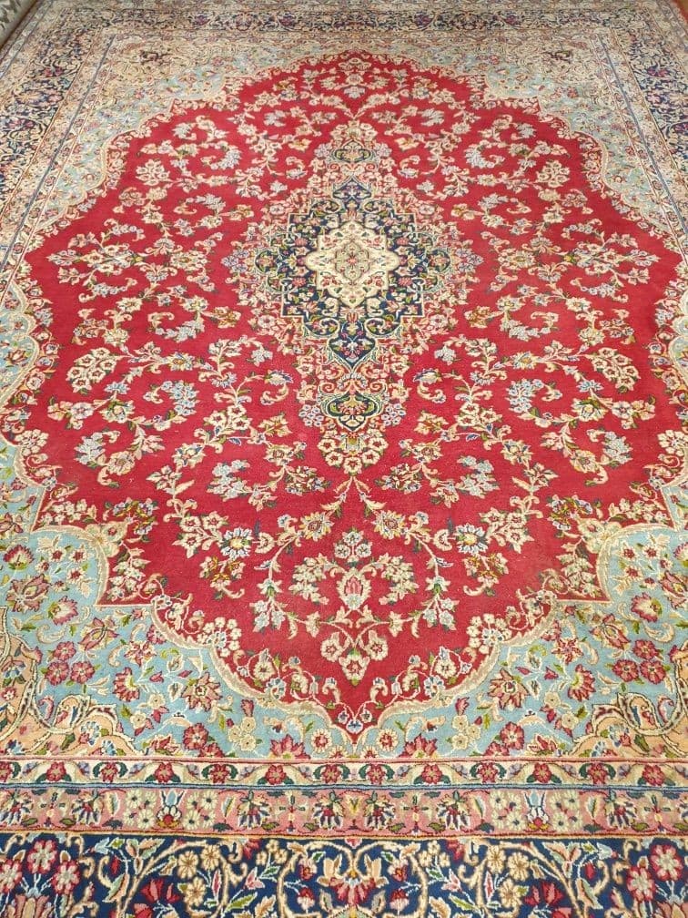 Dywan Kerman 315x410 cm, czerwony, wełna, Iran, lata 50. - 395757