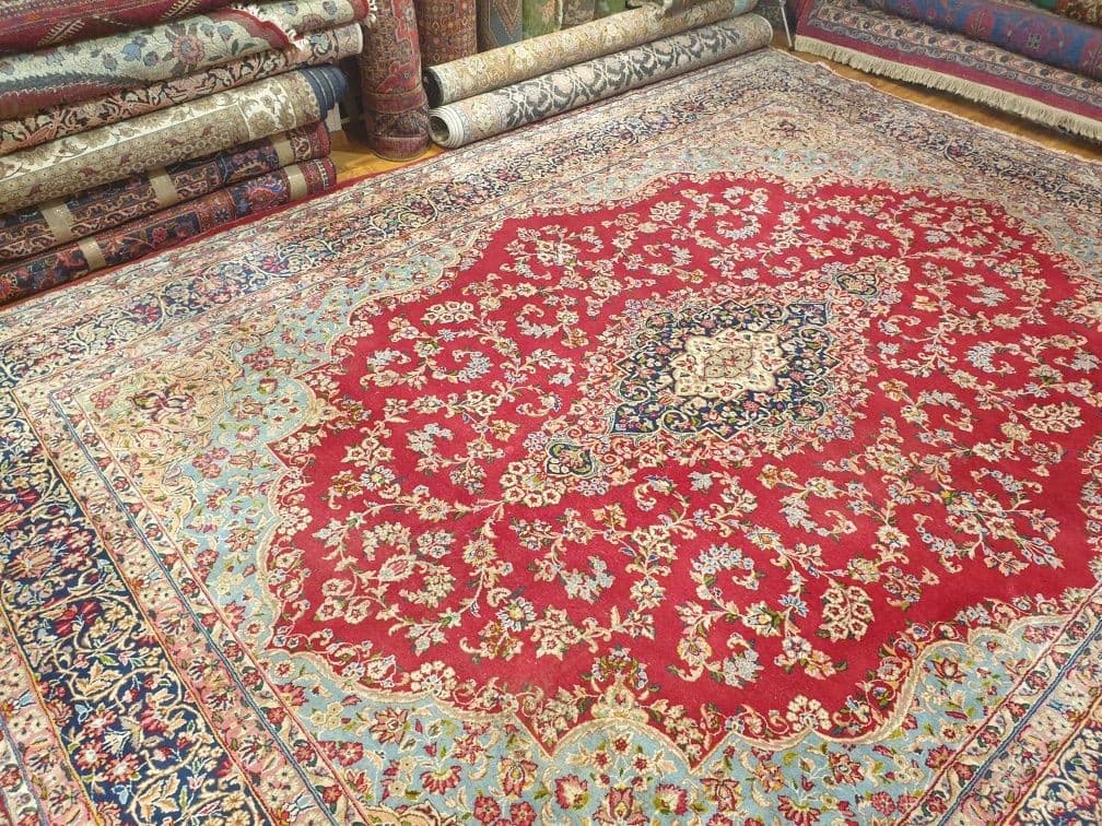 Dywan Kerman 315x410 cm, czerwony, wełna, Iran, lata 50. - 395758