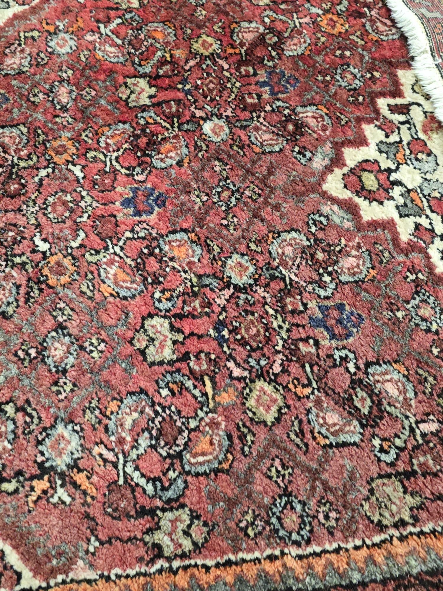 Dywan Hamadan 112x160 cm, czerwony, wełna, Iran - 395765
