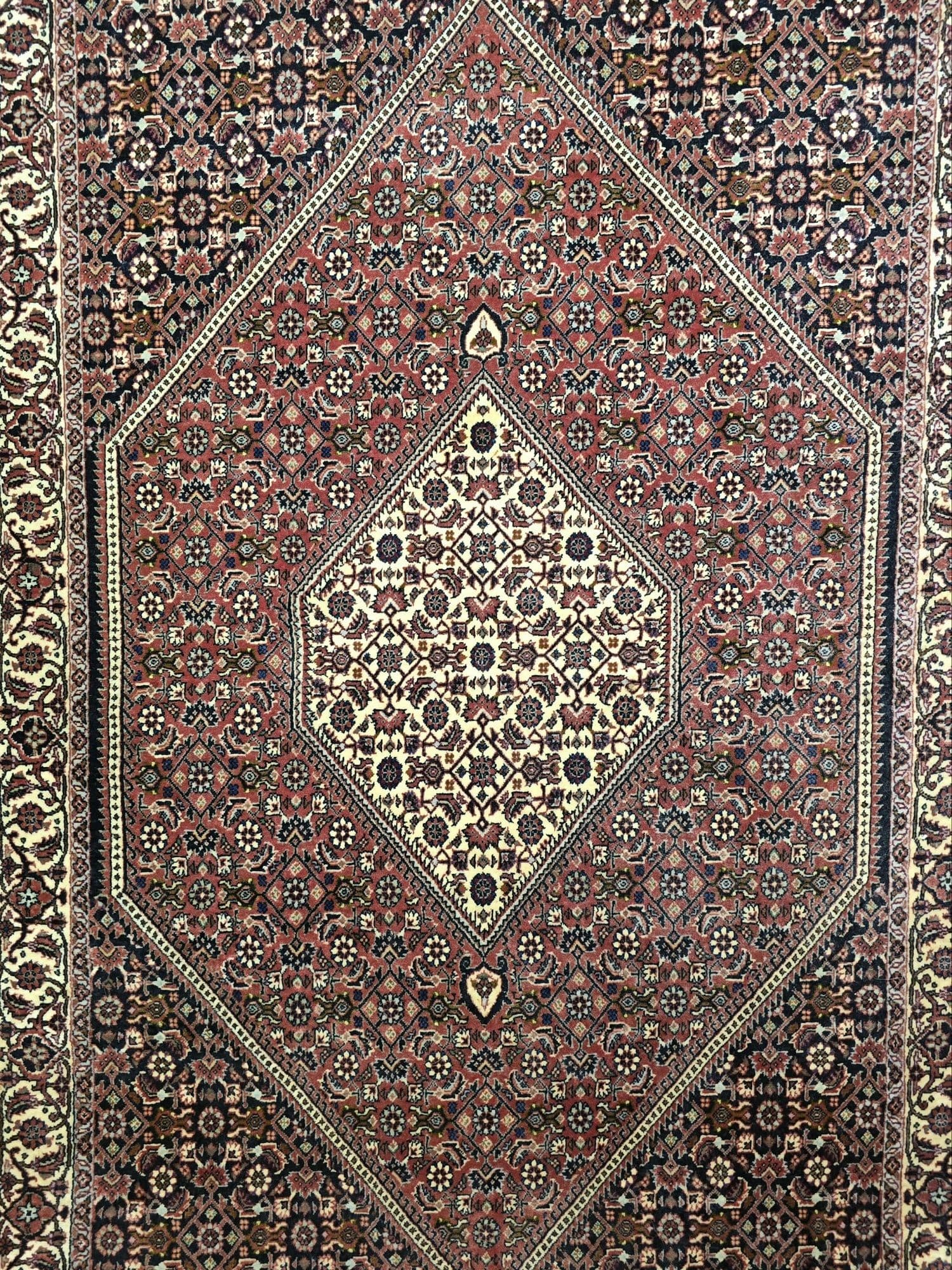 Dywan Bidjar Takab 112x167 cm, czerwony niebieski biały, wełna, Iran, początek XX w. - 395772