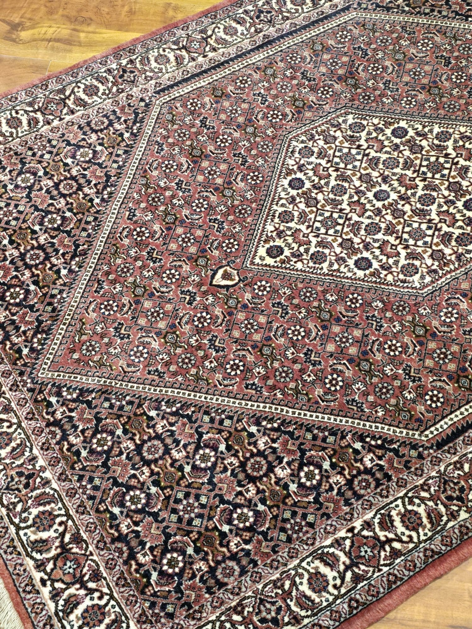 Dywan Bidjar Takab 112x167 cm, czerwony niebieski biały, wełna, Iran, początek XX w. - 395775