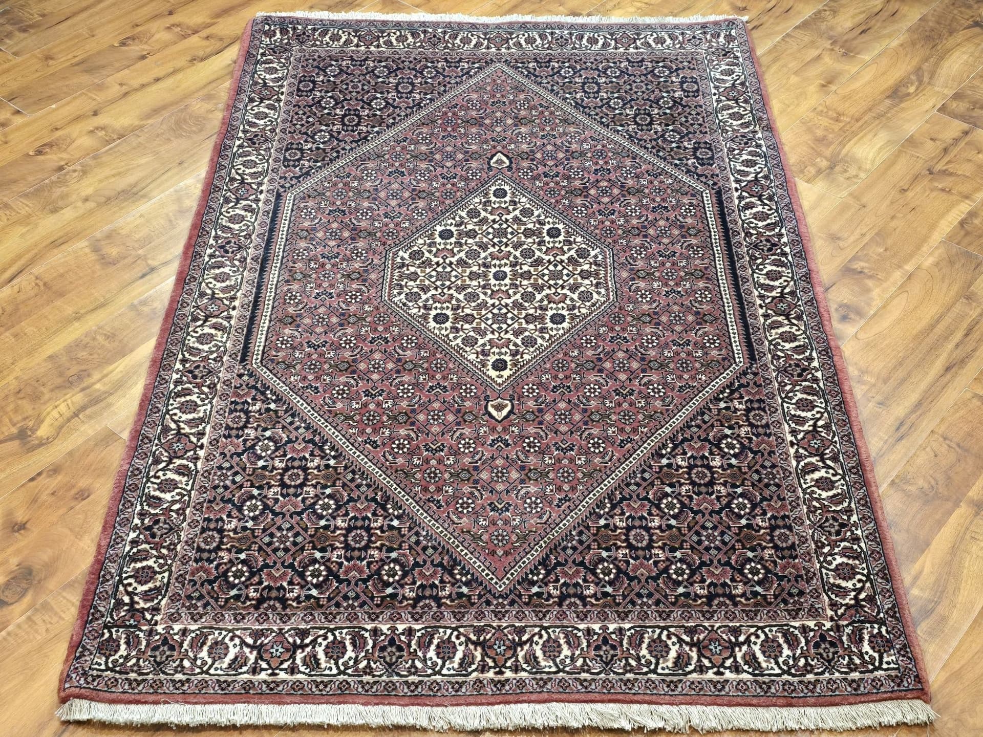 Dywan Bidjar Takab 112x167 cm, czerwony niebieski biały, wełna, Iran, początek XX w. - 395777