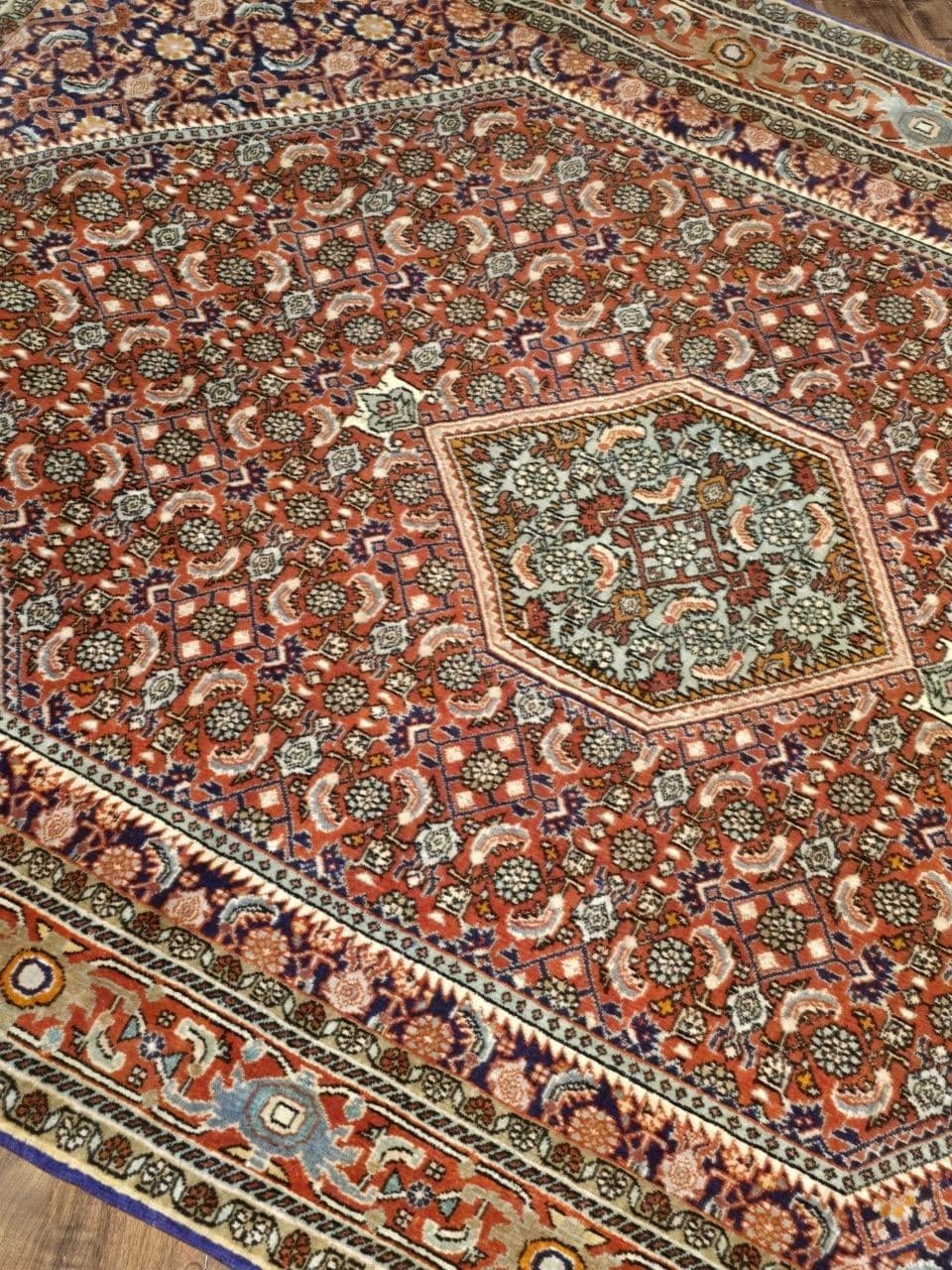 Dywan Bidjar, czerwony niebieski, wełna, Iran, początek XX w., 115x170 cm - 395869