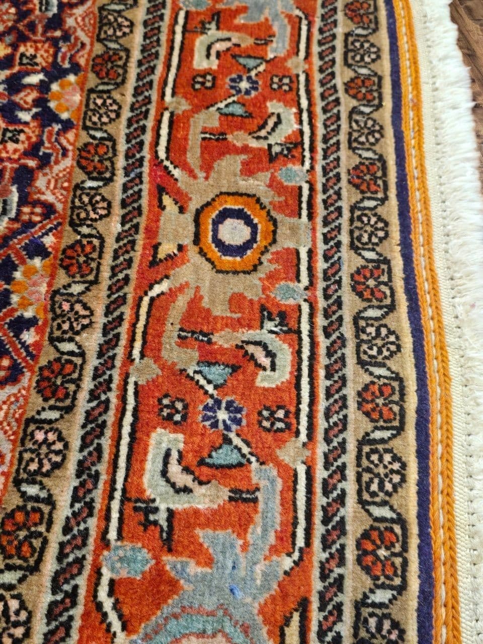 Dywan Bidjar, czerwony niebieski, wełna, Iran, początek XX w., 115x170 cm - 395870