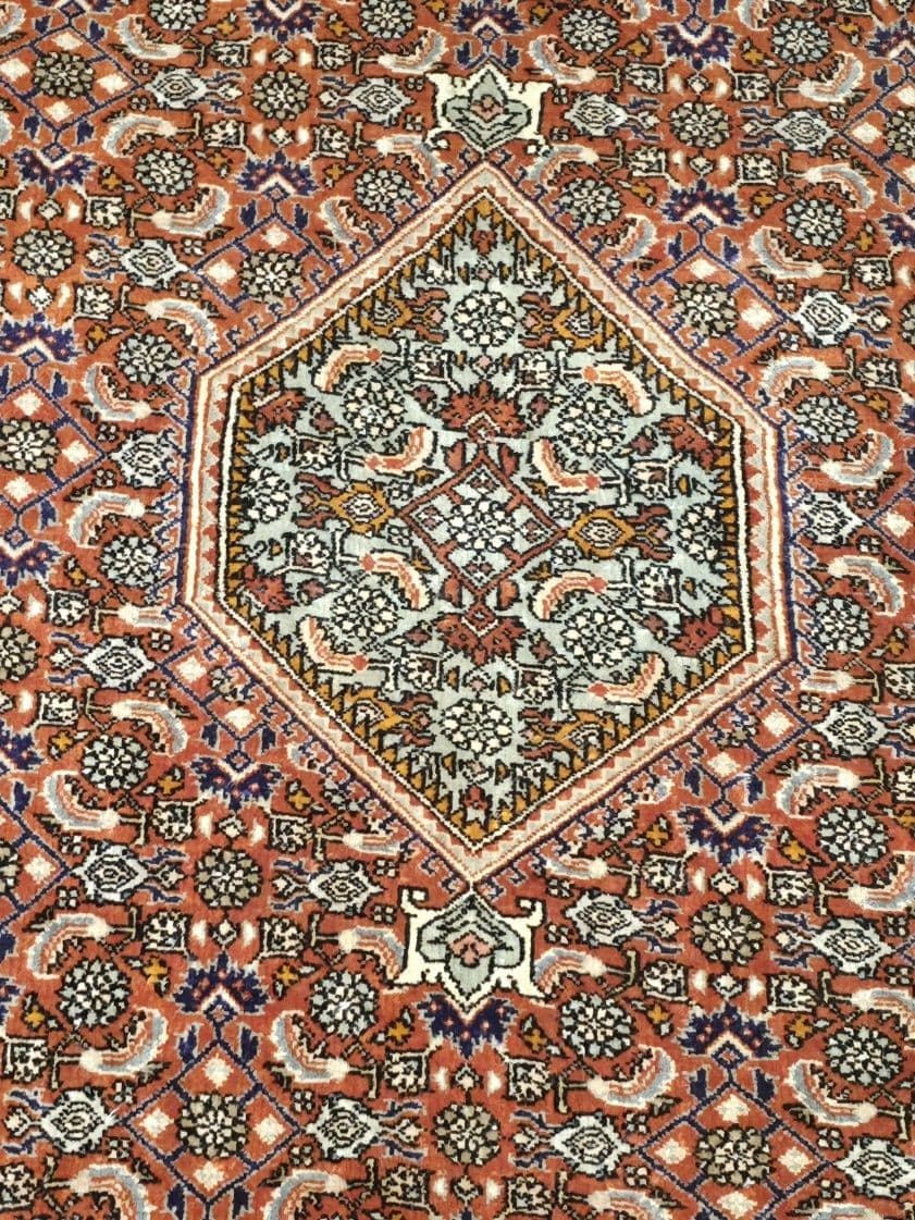 Dywan Bidjar, czerwony niebieski, wełna, Iran, początek XX w., 115x170 cm - 395871