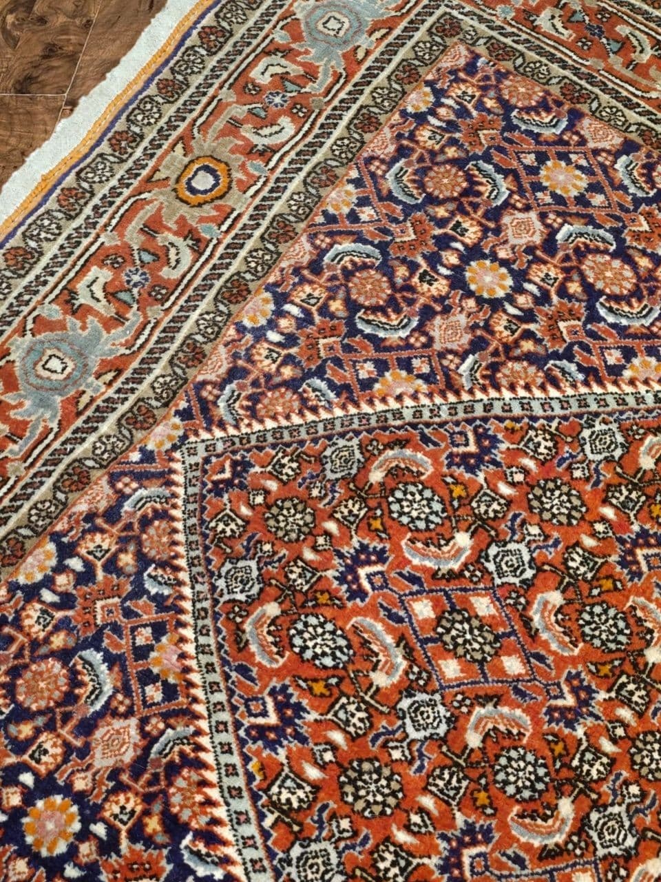 Dywan Bidjar, czerwony niebieski, wełna, Iran, początek XX w., 115x170 cm - 395868