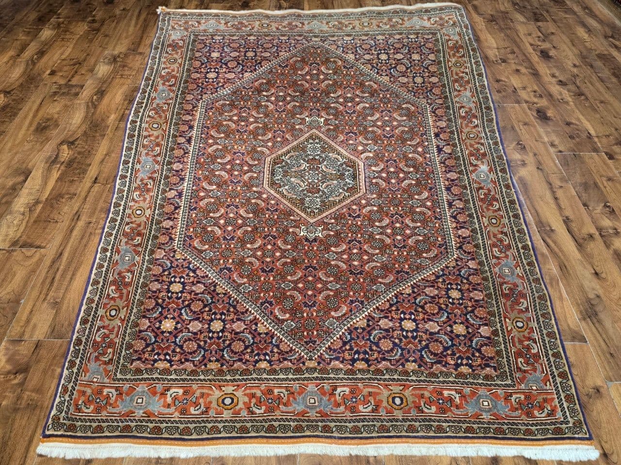 Dywan Bidjar, czerwony niebieski, wełna, Iran, początek XX w., 115x170 cm - 395874