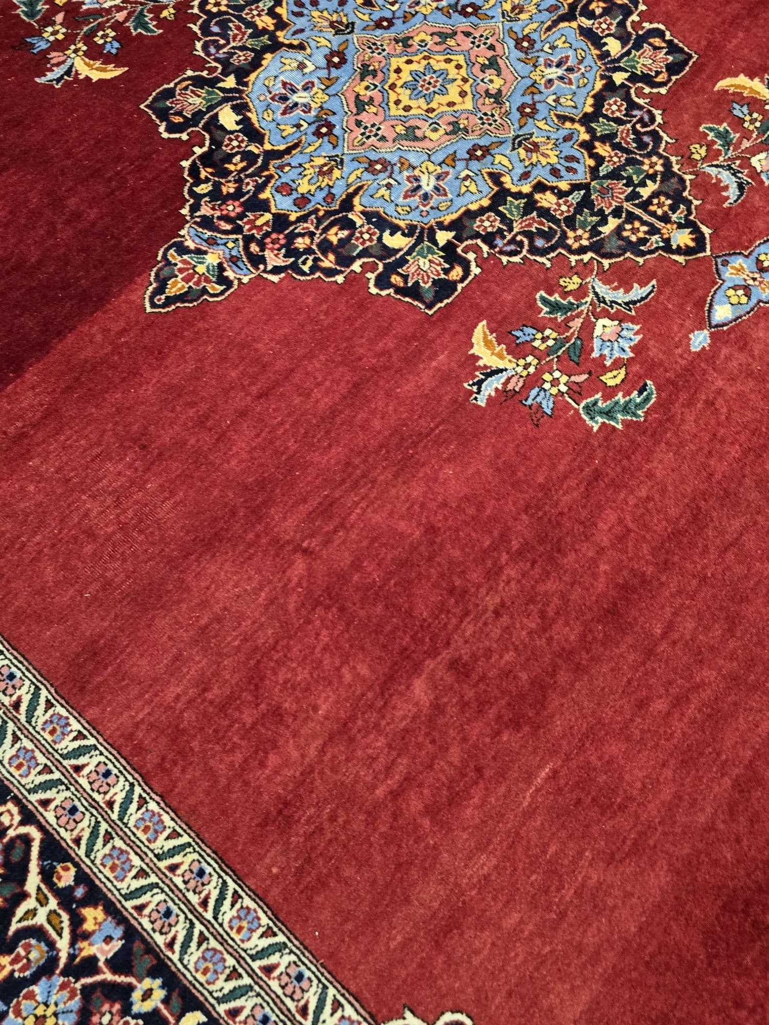 Dywan perski Kashan, 305x215 cm, czerwony, wełna, Iran, lata 60. - 395905