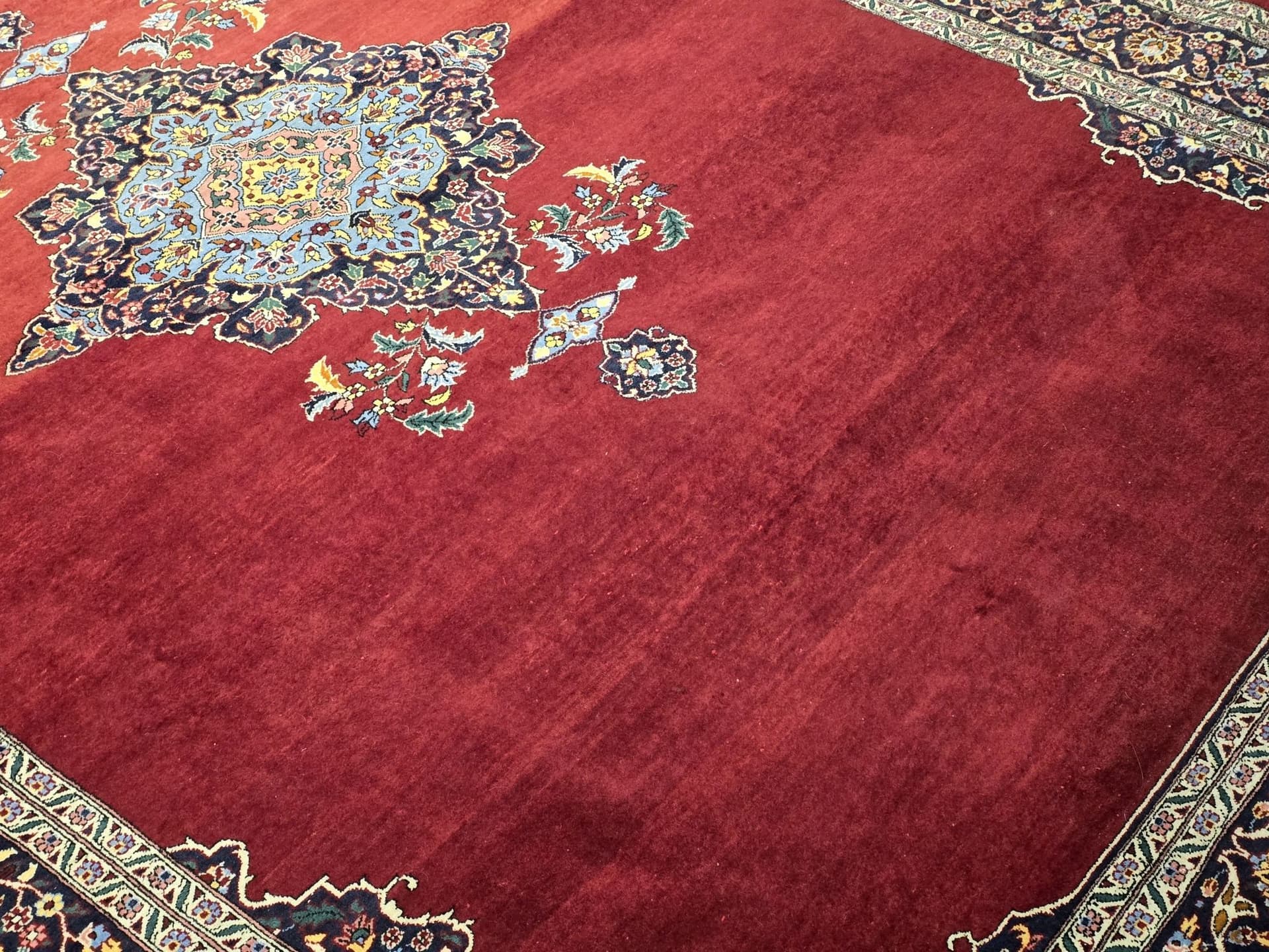 Dywan perski Kashan, 305x215 cm, czerwony, wełna, Iran, lata 60. - 395903