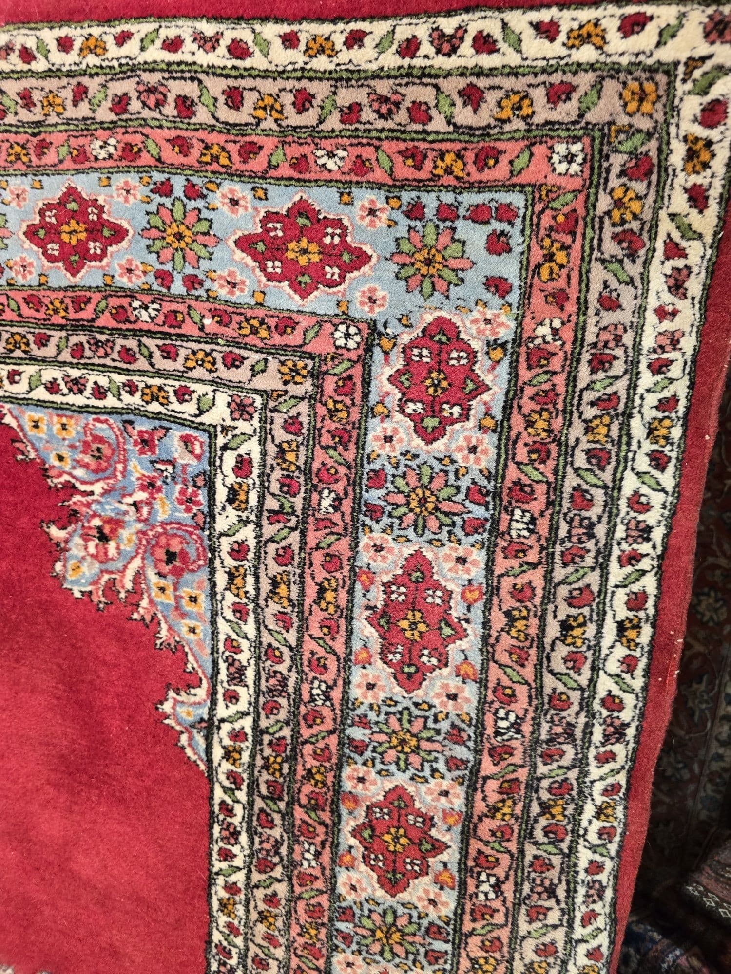 Dywan perski Kashan, 195x125 cm, wełna czerwona, Iran, lata 60. - 395913