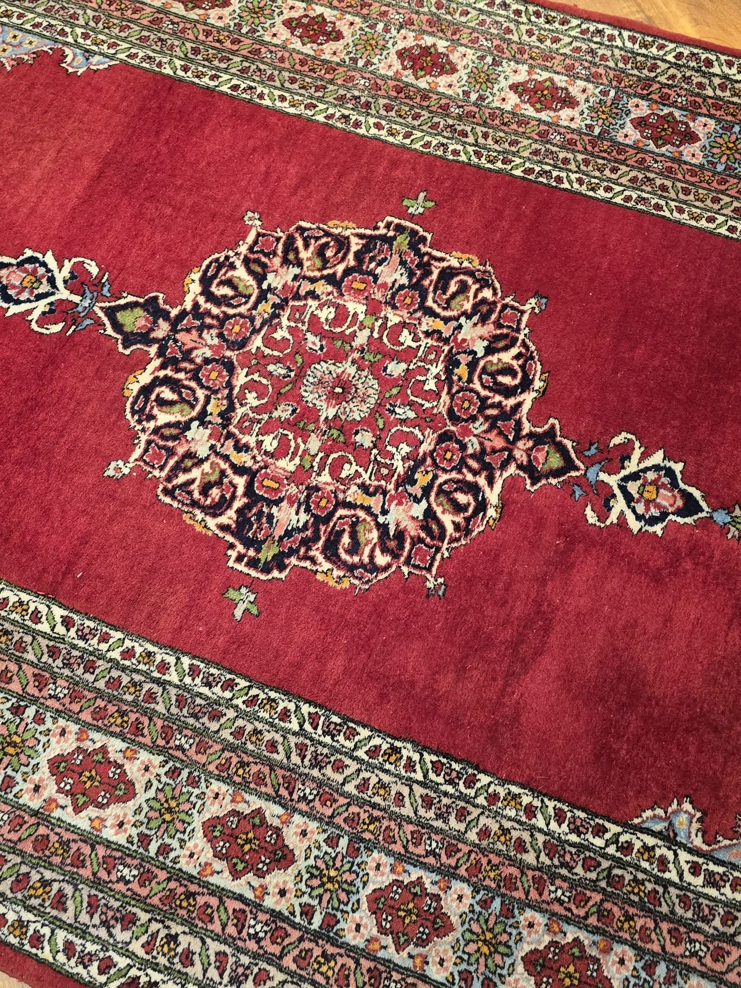 Dywan perski Kashan, 195x125 cm, wełna czerwona, Iran, lata 60. - 395910