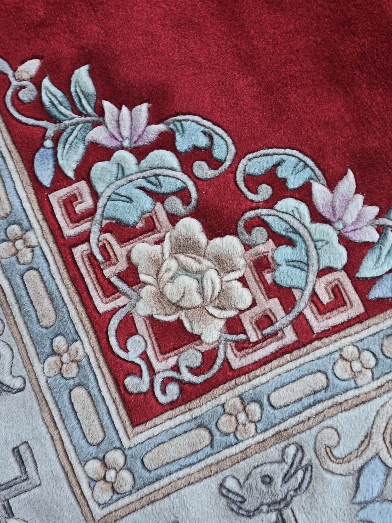 Chinese Rug Art Deco, red, wool, China, early 20th century, 185x280 cm - 395940