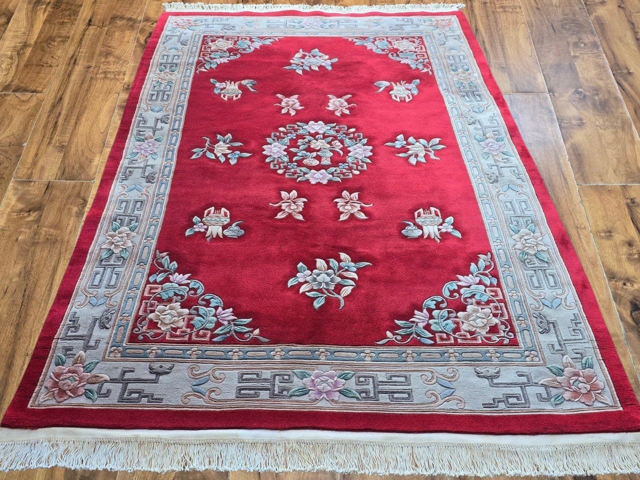 Chinese Rug Art Deco, red, wool, China, early 20th century, 185x280 cm - 395943