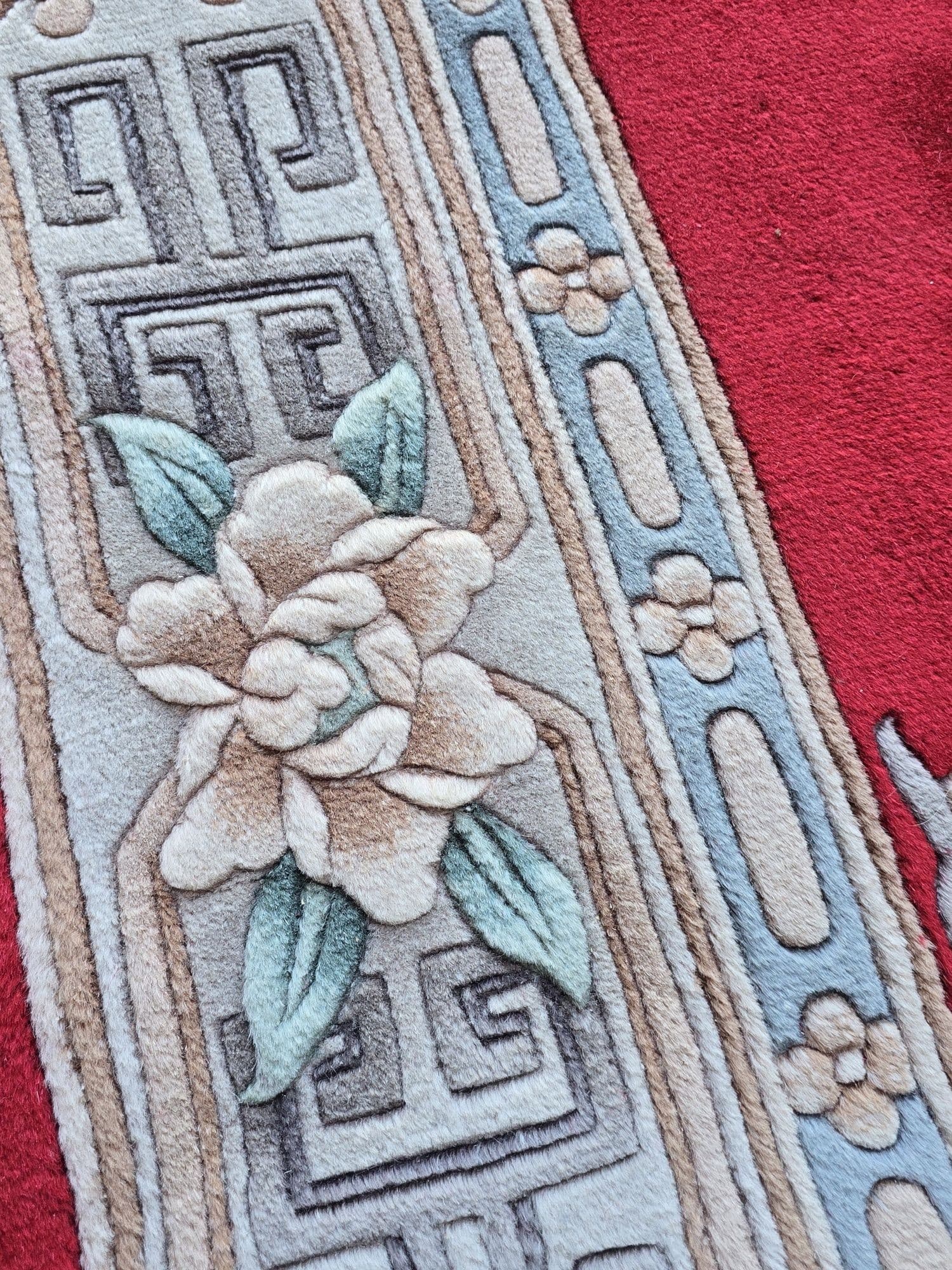 Chinese Rug Art Deco, red, wool, China, early 20th century, 185x280 cm - 395938