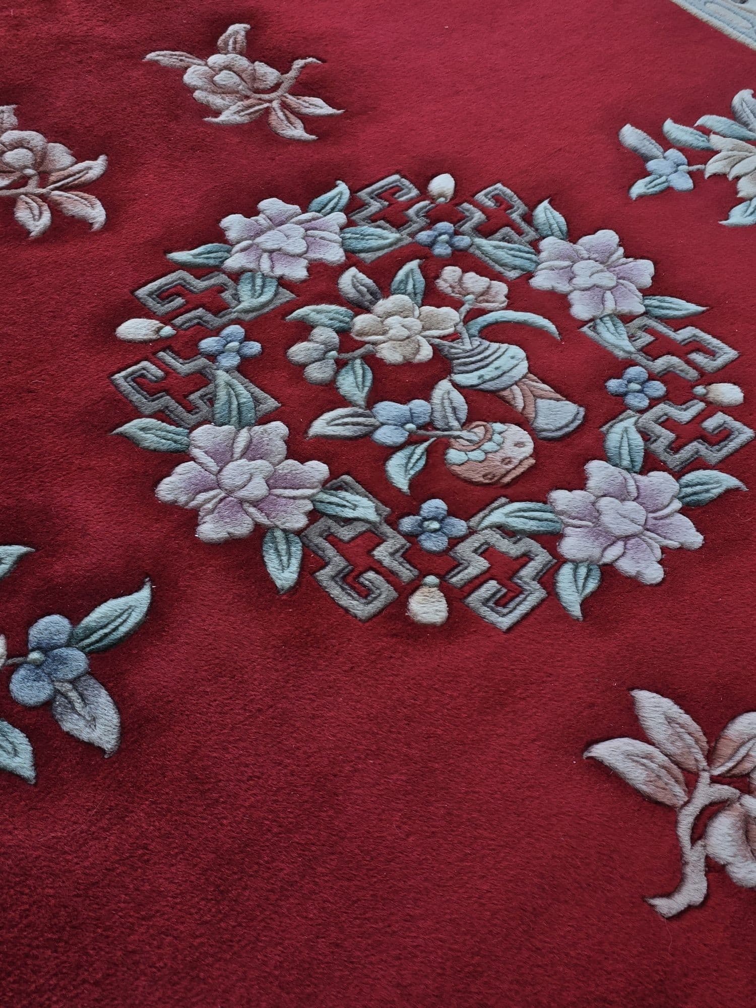 Chinese Rug Art Deco, red, wool, China, early 20th century, 185x280 cm - 395942