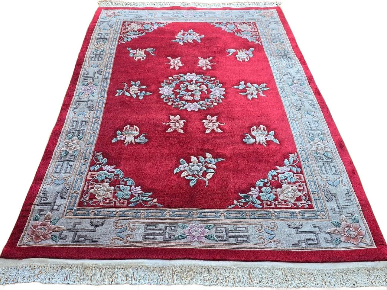 Chinese Rug Art Deco, red, wool, China, early 20th century, 185x280 cm
