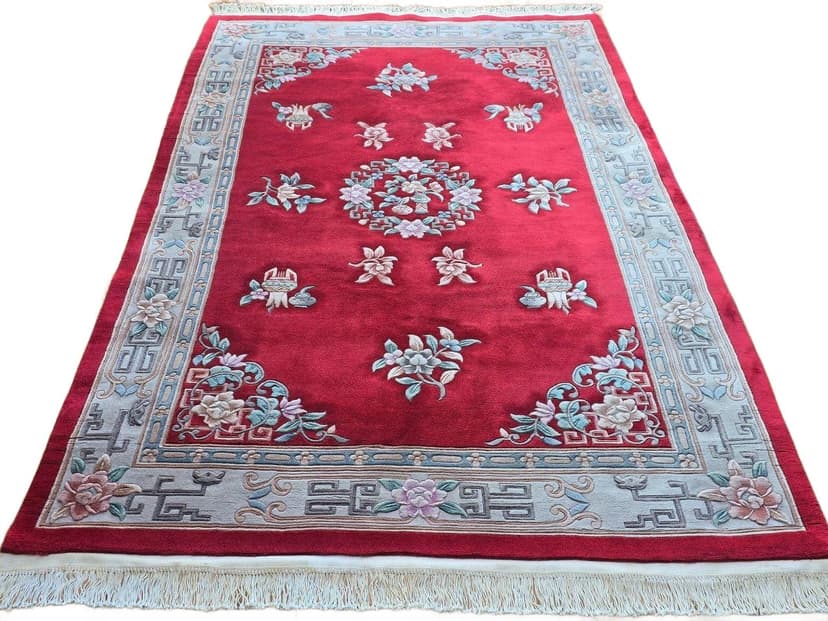 Chinese Rug Art Deco, red, wool, China, early 20th century, 185x280 cm