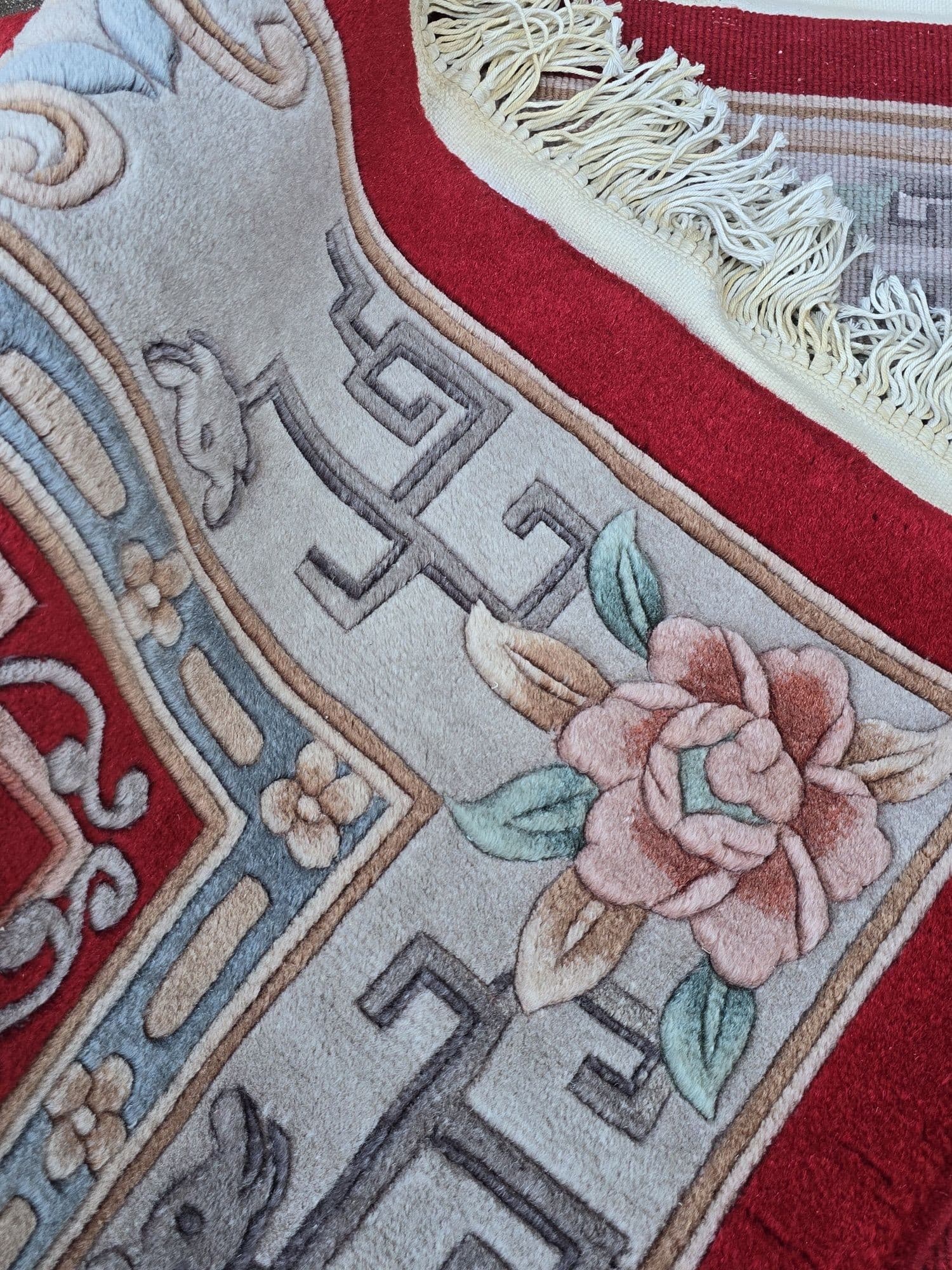 Chinese Rug Art Deco, red, wool, China, early 20th century, 185x280 cm - 395939