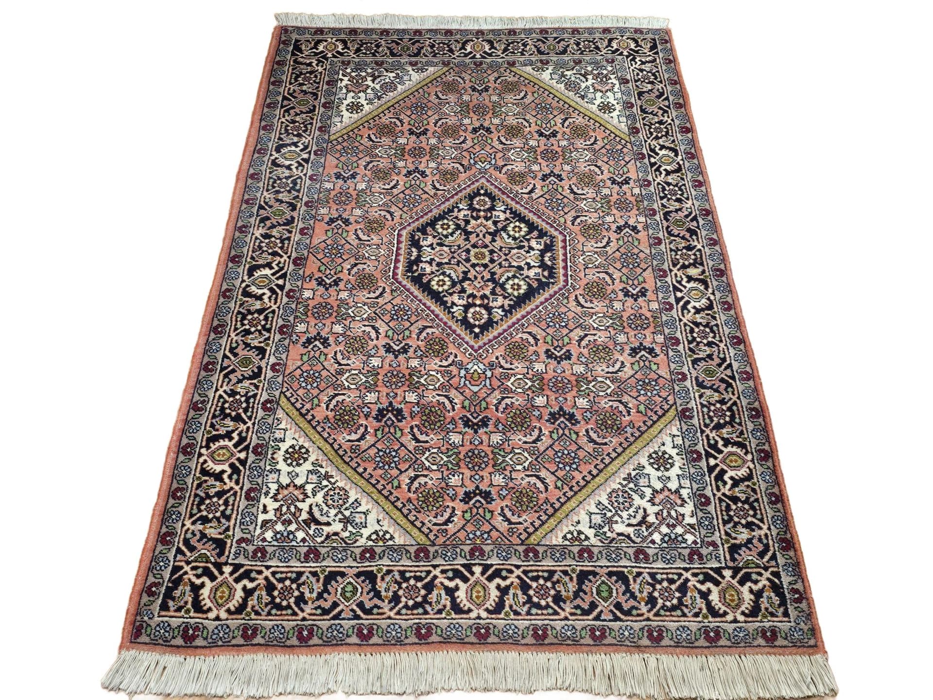 Dywan Bidjar, 84x145 cm, pomarańczowy granatowy, wełna, Iran, początek XX w.