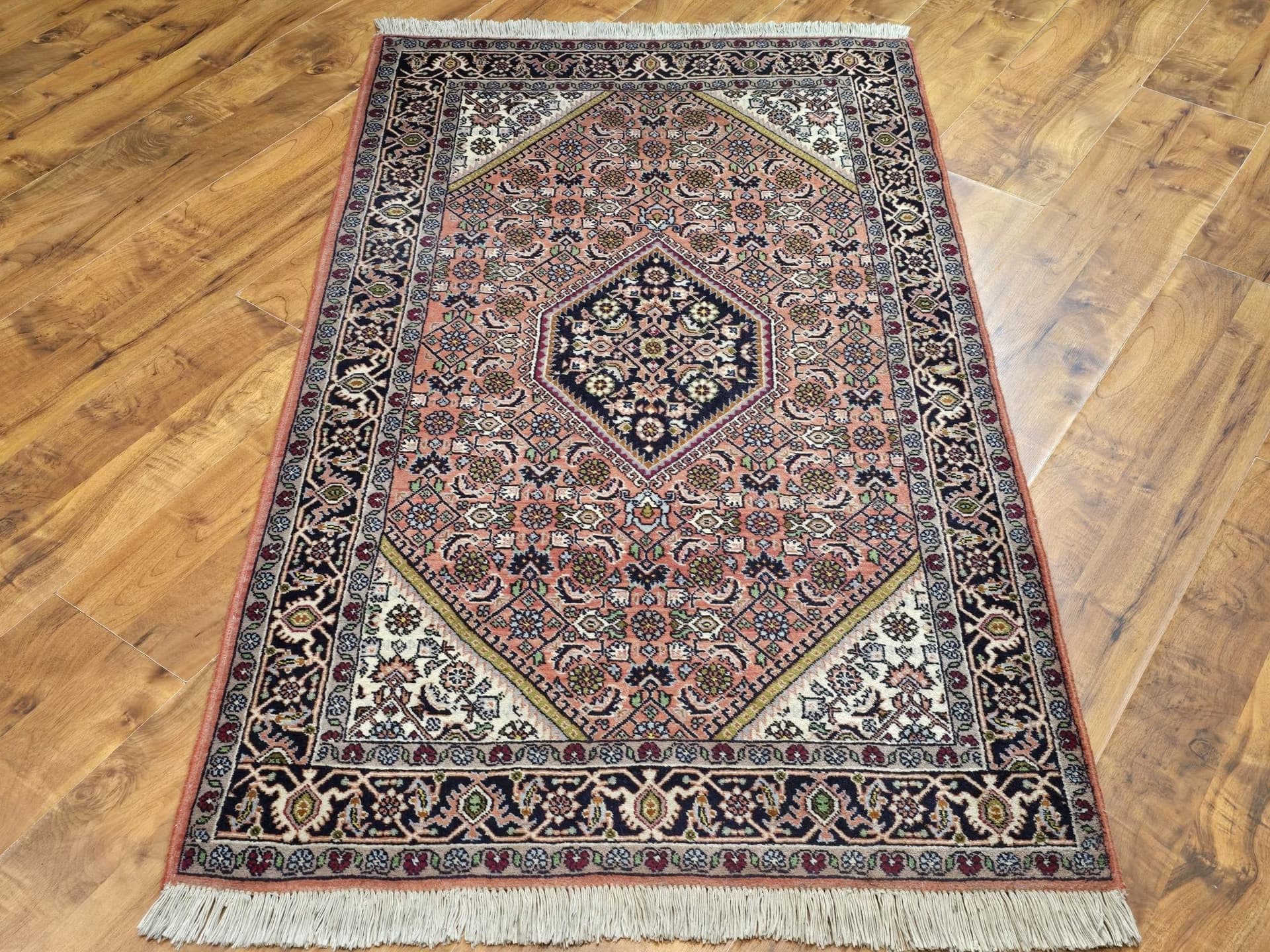 Dywan Bidjar, 84x145 cm, pomarańczowy granatowy, wełna, Iran, początek XX w. - 396005
