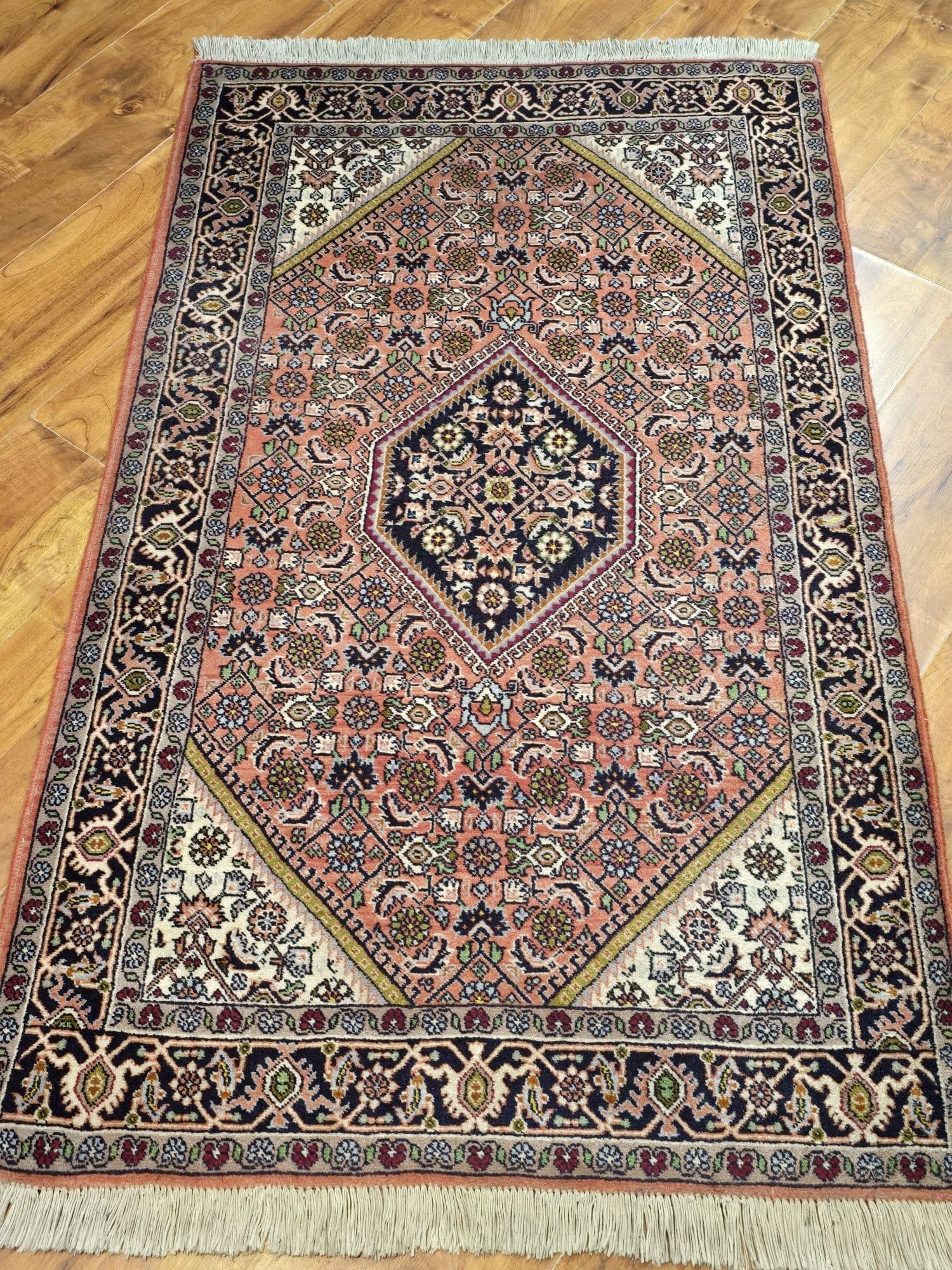 Dywan Bidjar, 84x145 cm, pomarańczowy granatowy, wełna, Iran, początek XX w. - 396001