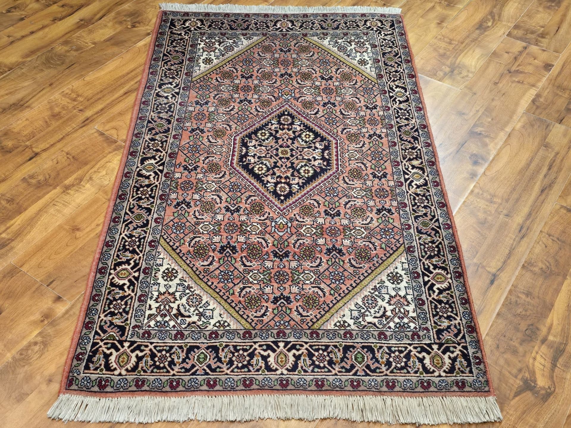 Dywan Bidjar, 84x145 cm, pomarańczowy granatowy, wełna, Iran, początek XX w. - 396004