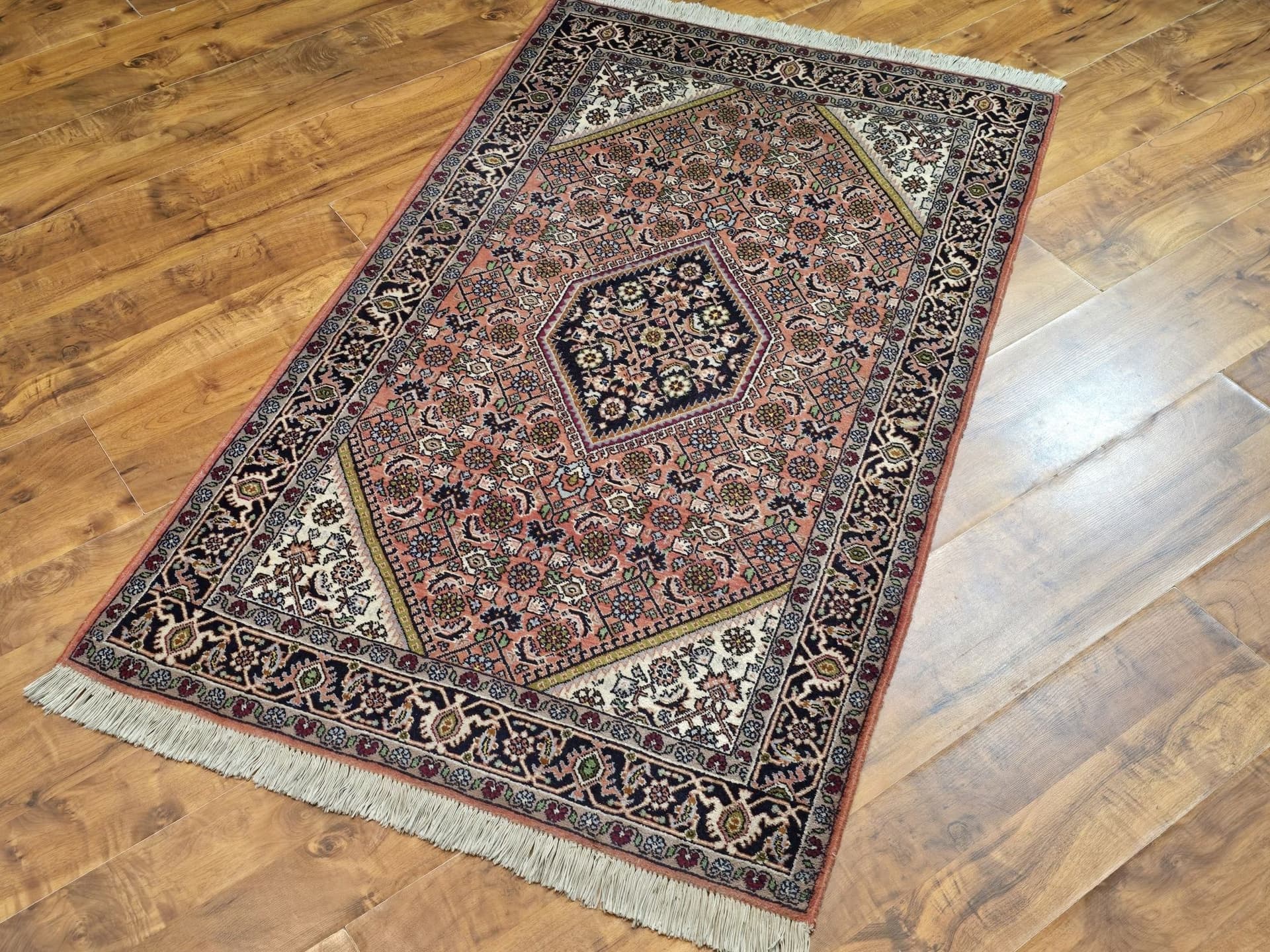 Dywan Bidjar, 84x145 cm, pomarańczowy granatowy, wełna, Iran, początek XX w. - 396000