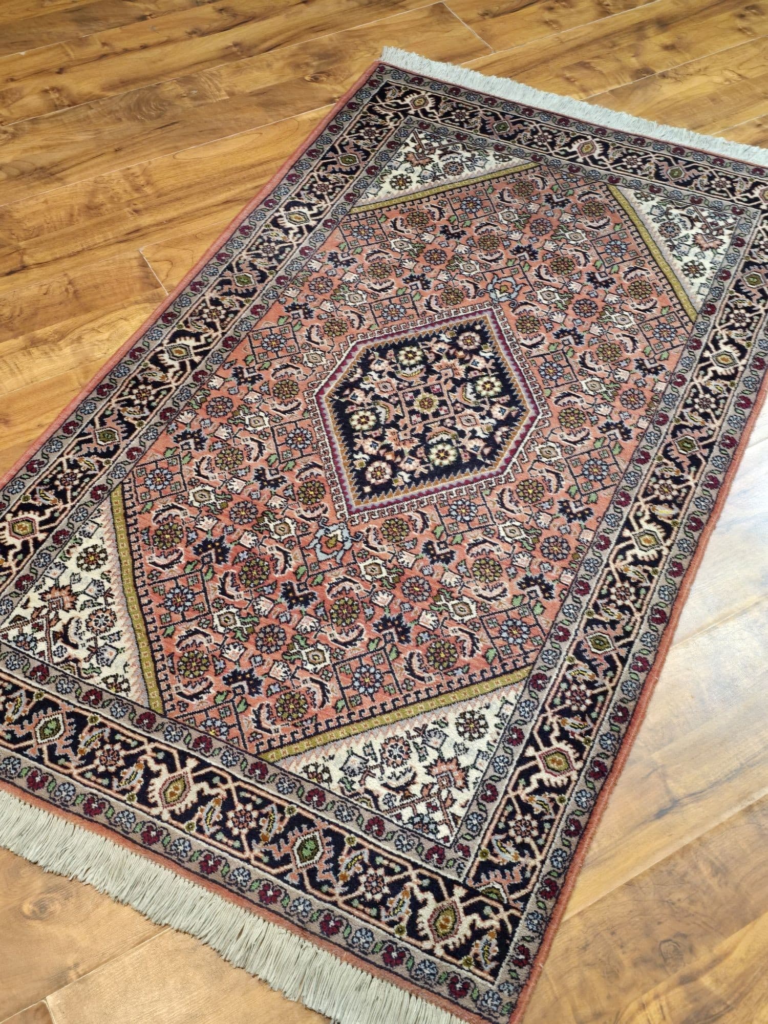 Dywan Bidjar, 84x145 cm, pomarańczowy granatowy, wełna, Iran, początek XX w. - 395999