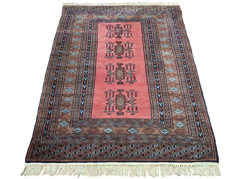 Rug Buchara, 97x150 cm, pink blue brown, wool, Pakistan