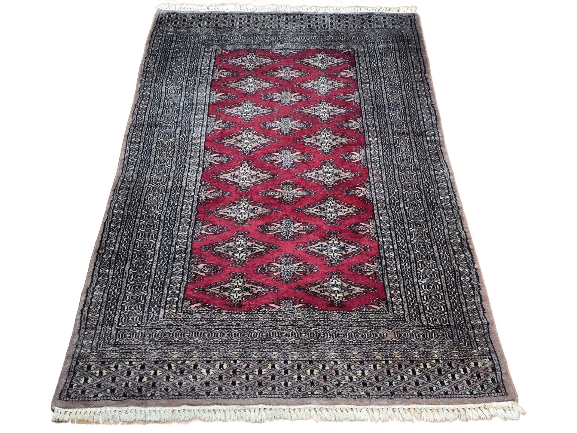 Rug Buchara 90x160 cm, red, wool, Pakistan