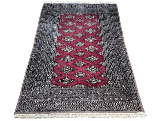 Rug Buchara 90x160 cm, red, wool, Pakistan - DIMENSION