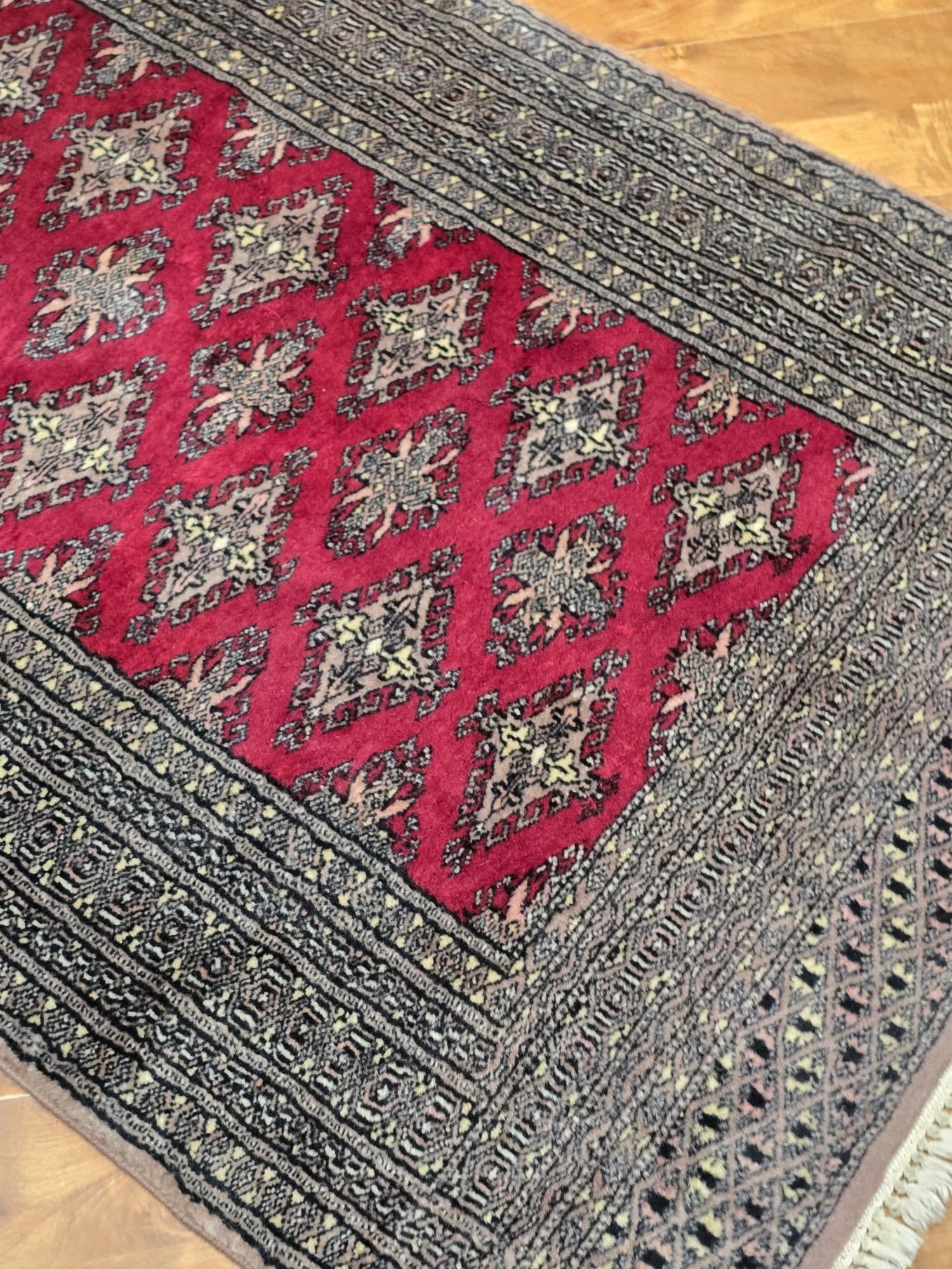 Rug Buchara 90x160 cm, red, wool, Pakistan - 396020