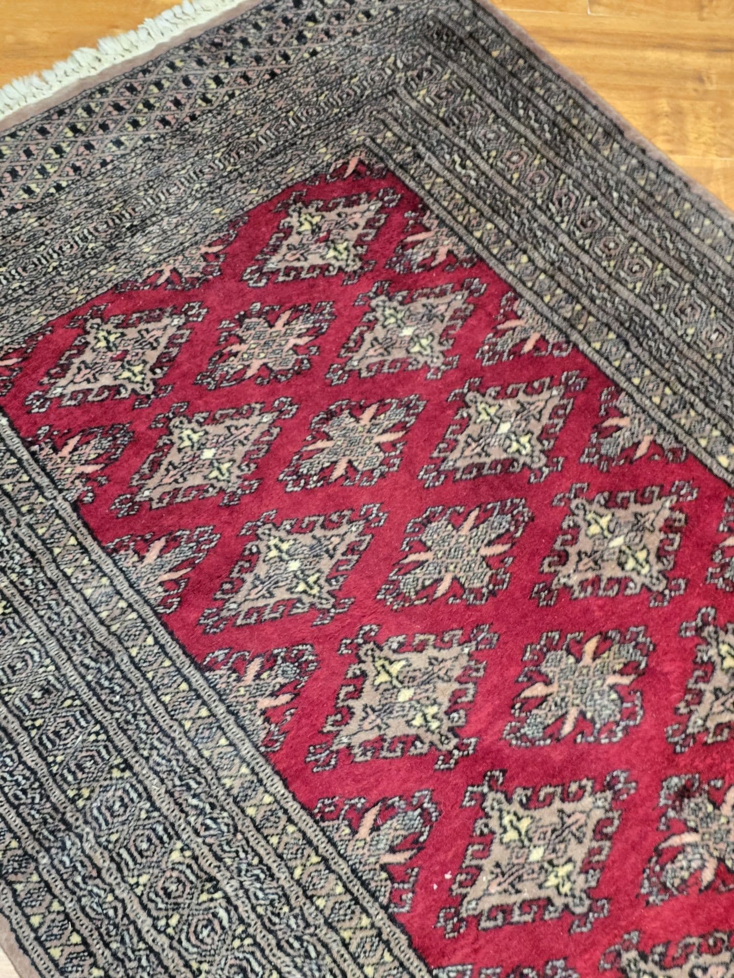 Rug Buchara 90x160 cm, red, wool, Pakistan - 396018
