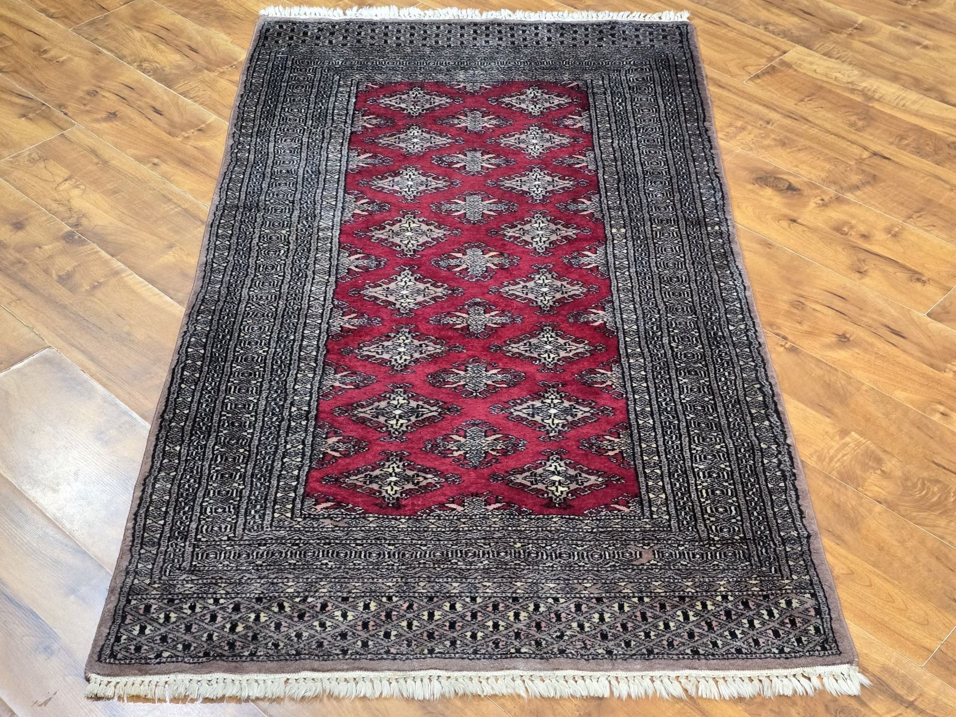 Rug Buchara 90x160 cm, red, wool, Pakistan - 396023