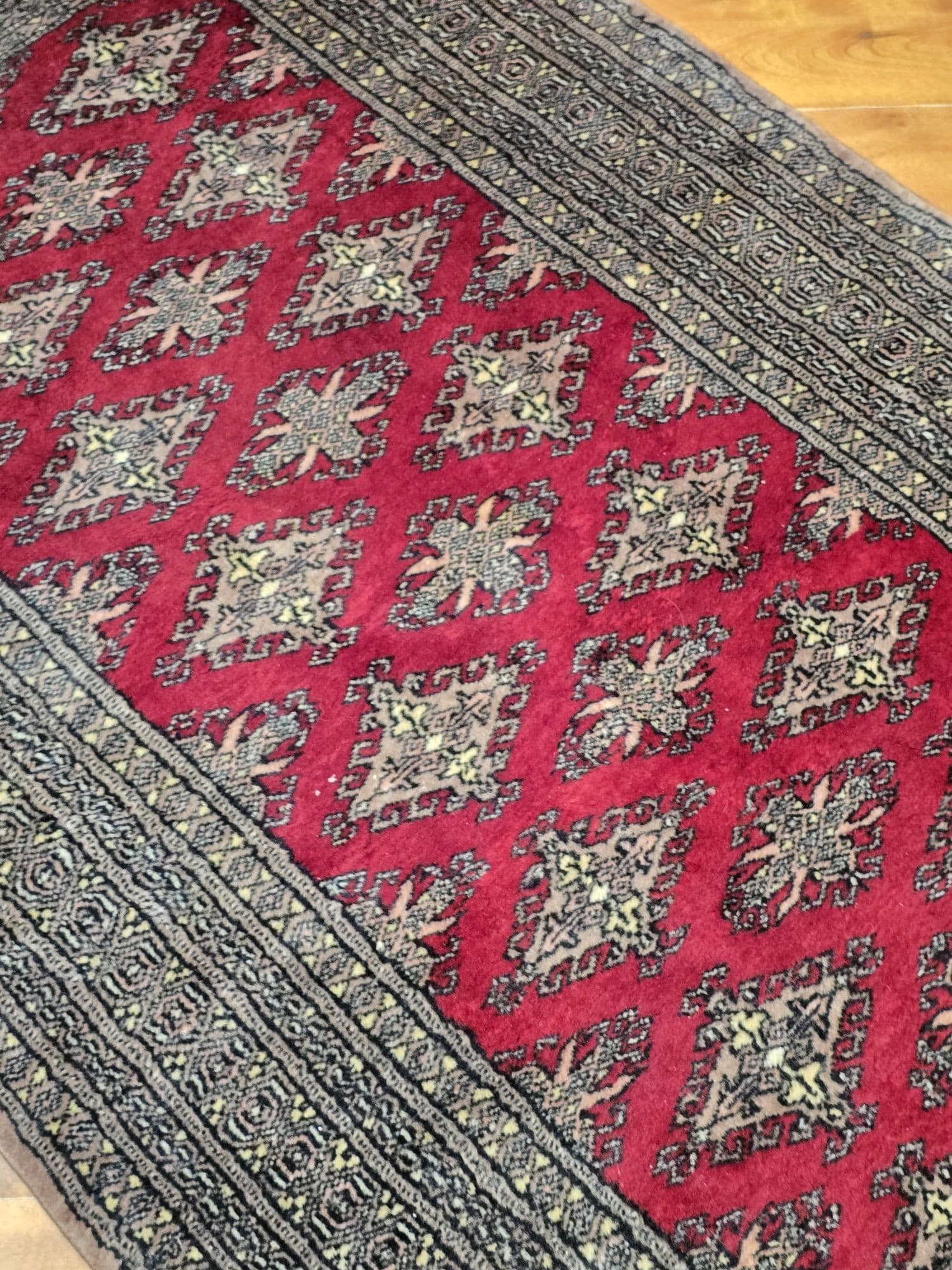 Rug Buchara 90x160 cm, red, wool, Pakistan - 396019
