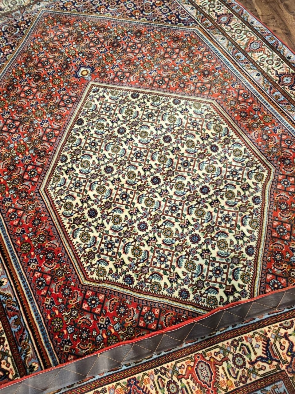Dywan Bidjar Takab 145x245 cm, czerwony niebieski, wełna, Iran, początek XX w. - 396063