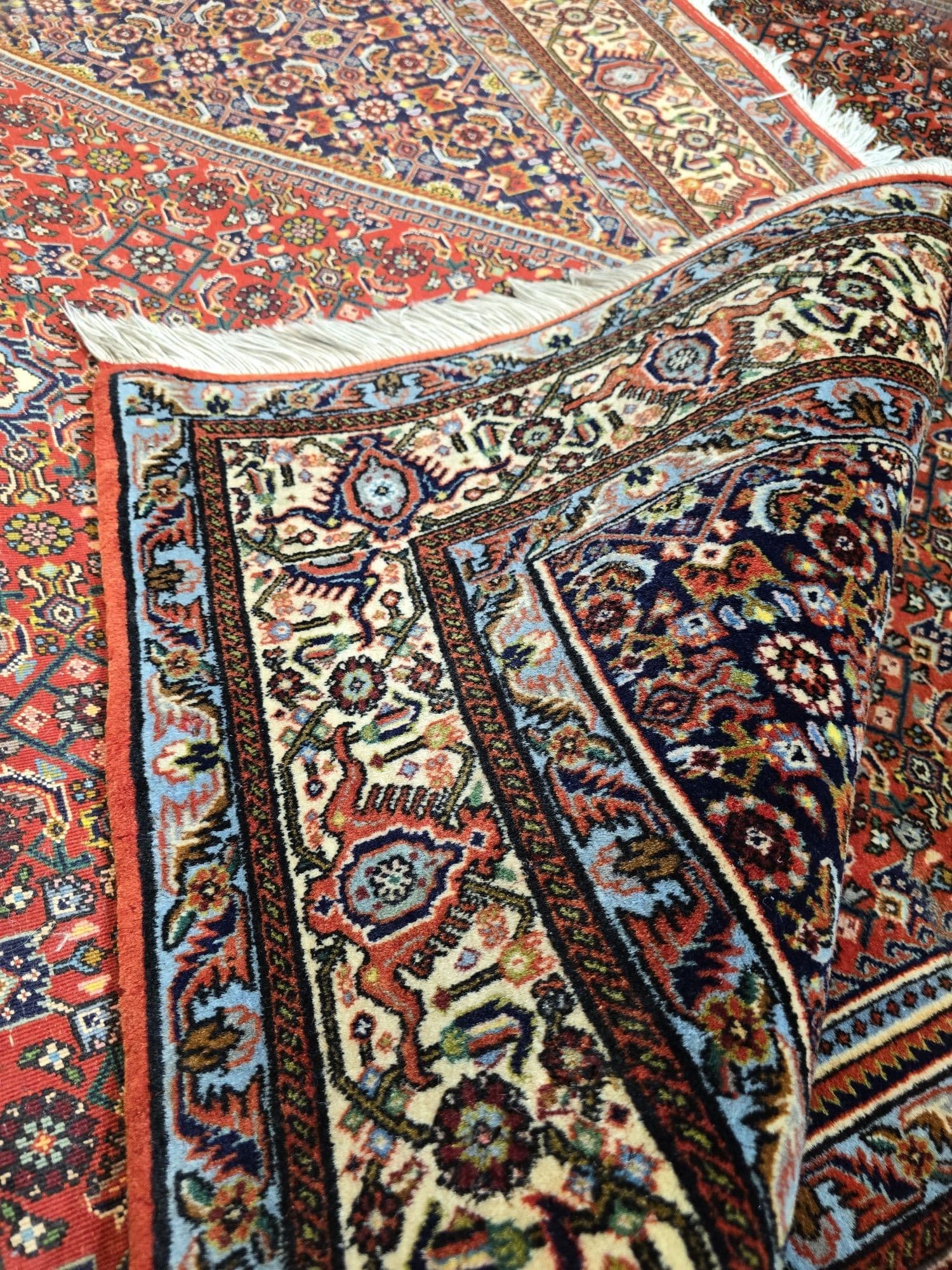 Dywan Bidjar Takab 145x245 cm, czerwony niebieski, wełna, Iran, początek XX w. - 396067