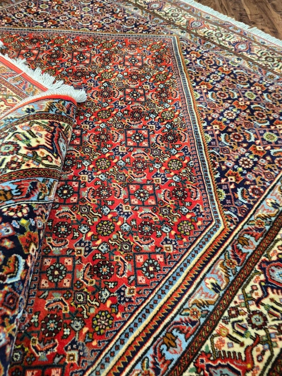 Dywan Bidjar Takab 145x245 cm, czerwony niebieski, wełna, Iran, początek XX w. - 396064