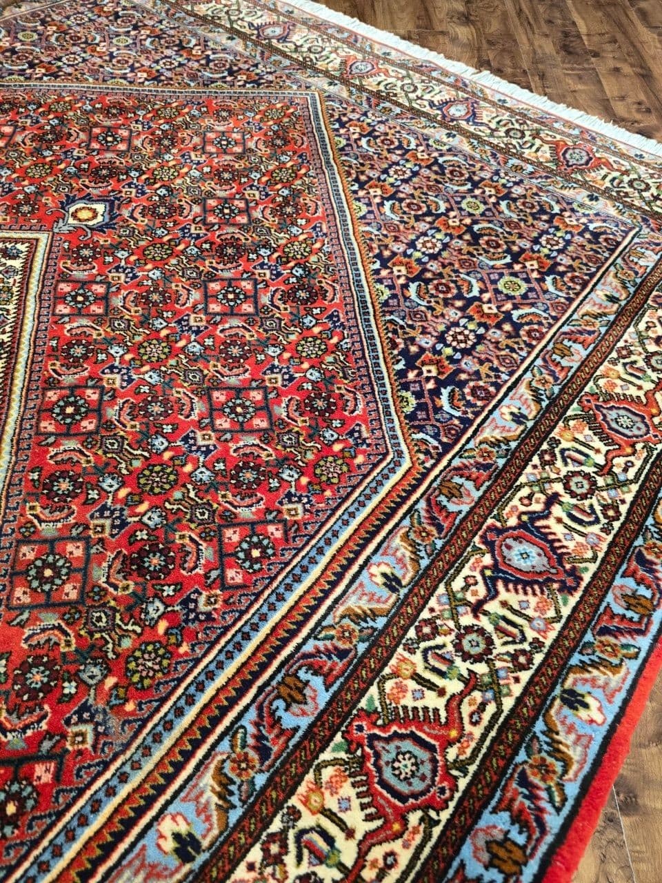 Dywan Bidjar Takab 145x245 cm, czerwony niebieski, wełna, Iran, początek XX w. - 396065